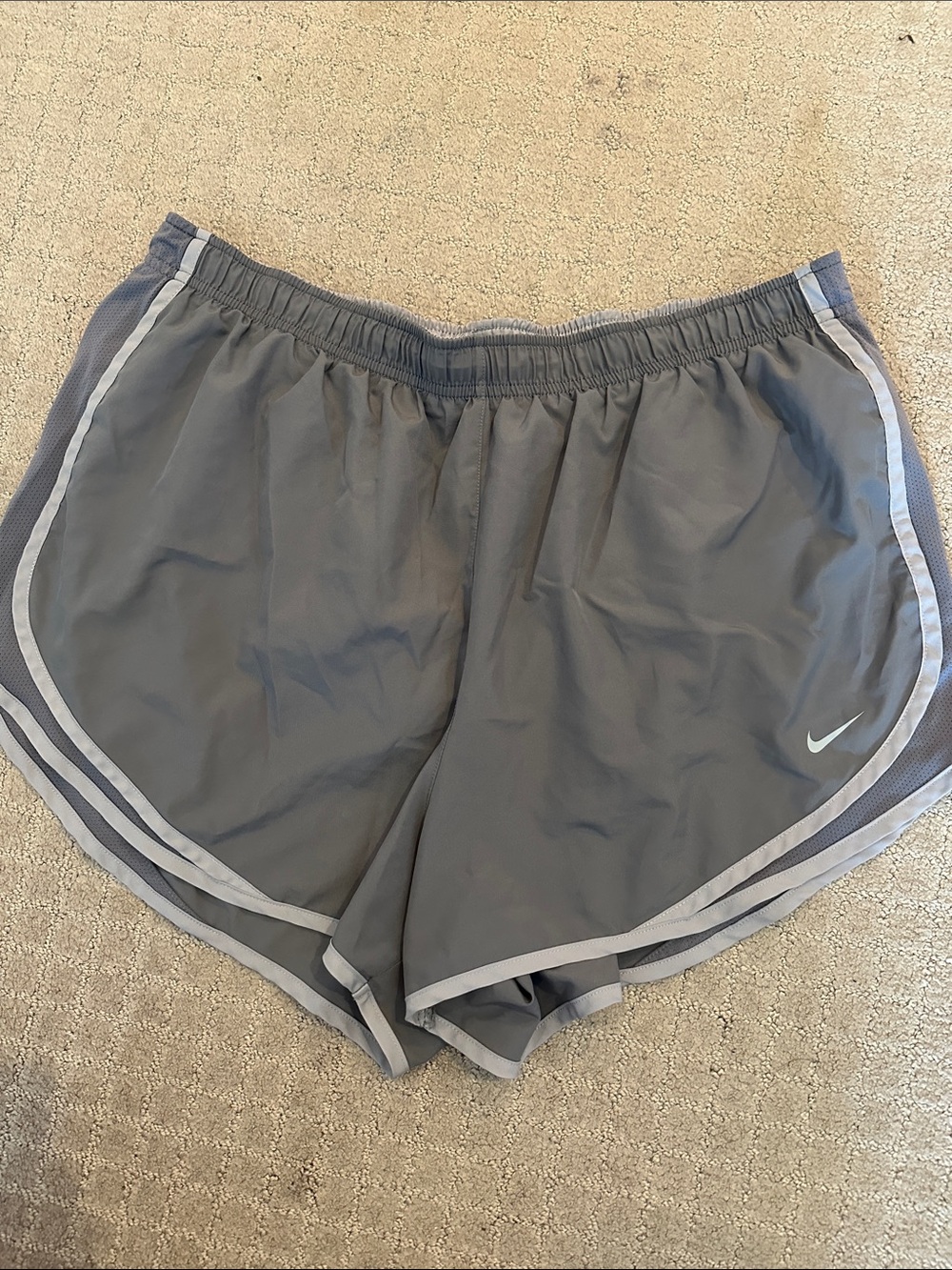 Nike Women’s Gray Athletic Running Shorts with Light Trim